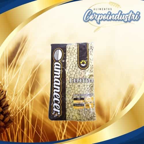 LENTEJAS AMANECER 20 UND 400GR - Viveres en Corpoindustri