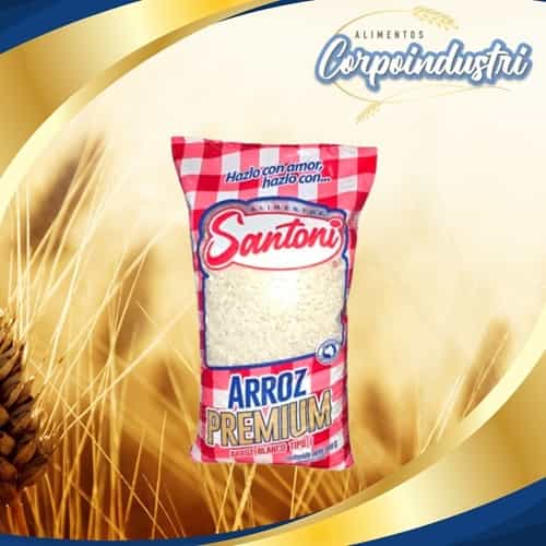 ARROZ SANTONI PREMIUN 24 UND 900GR - Viveres en Corpoindustri