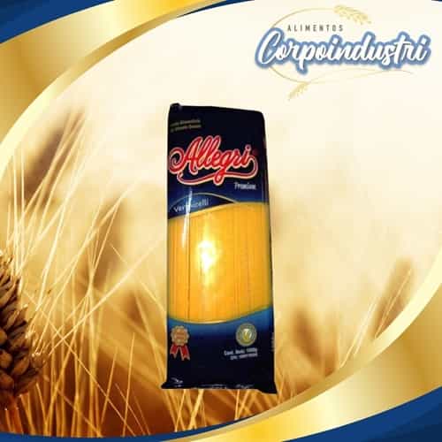 PASTA LARGA ALLEGRI VERM 12 UND 1KG - Viveres en Corpoindustri