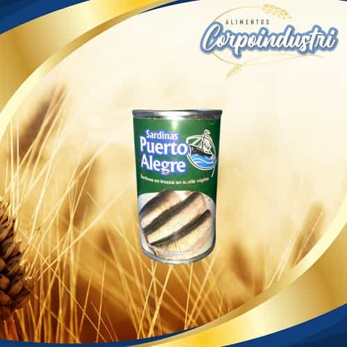SARDINA PUERTO ALEGRE ACEIT 24 UND 170GR - Viveres en Corpoindustri