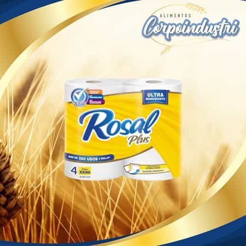 PAPEL HIG ROSAL AMARILLO 12X4 600HJS - Perfumeria en Corpoindustri