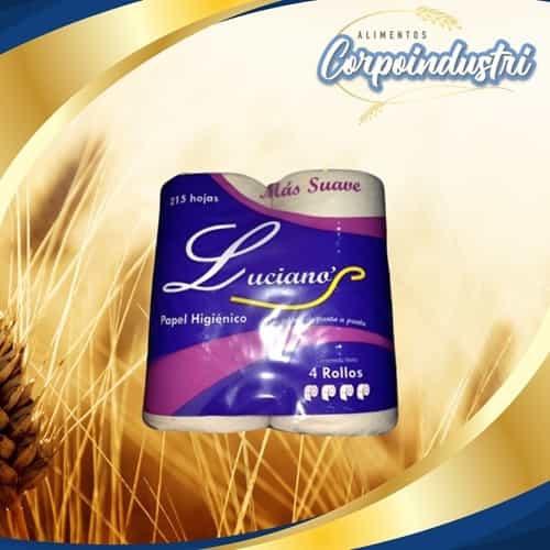 PAPEL HIG LUCIANO MORADO 12X4 215HOJAS - Perfumeria en Corpoindustri