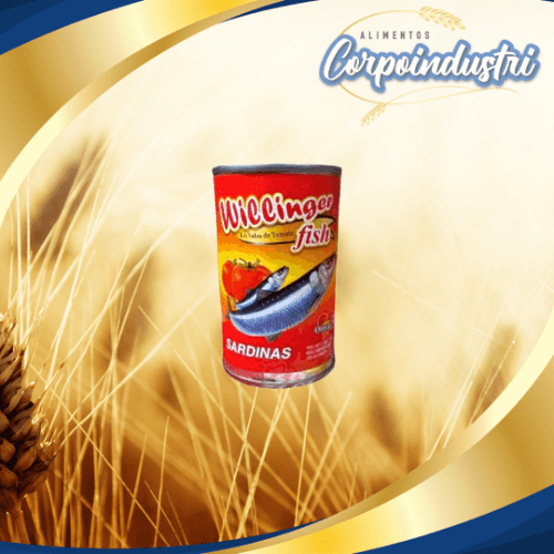 SARDINA WILLINGER TOMATE 50 UND 155GR - Viveres en Corpoindustri