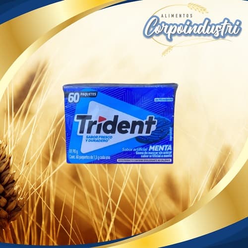 TRIDENT MENTA 1 PAQ 60 UND