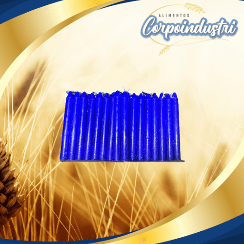 VELAS AZUL 1 CAJA 80 UND