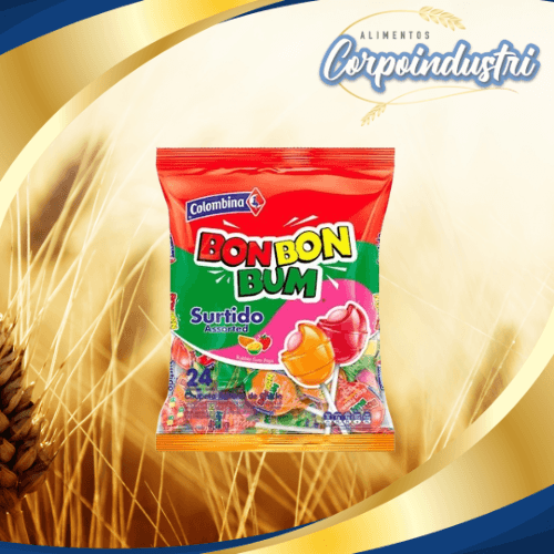 CHUPETAS BOM BOM BUM 1 BOLSA 24 UND