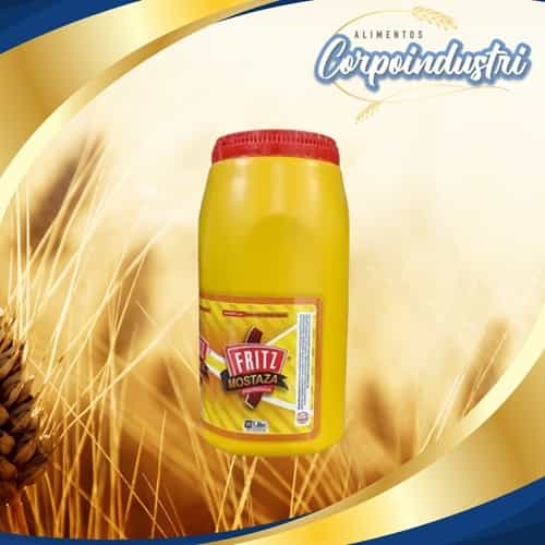 GALON MOSTAZA FRITZ 1 UND 3.6KG - Viveres en Corpoindustri