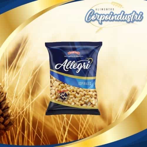 PASTA CORTA ALLEGRI ESPIRA 12 UND 1KG - Viveres en Corpoindustri