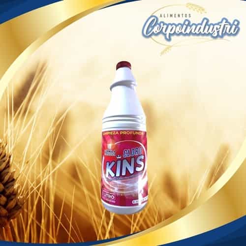 CLORO KINS 12 UND 1LT - Limpieza en Corpoindustri
