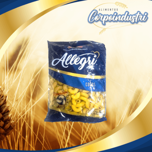 PASTA CORTA ALLEGRI CODIT 12 UND 500GR - Viveres en Corpoindustri
