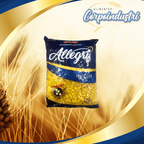 PASTA CORTA ALLEGRI DEDAL P 12 UND 1KG - Viveres en Corpoindustri