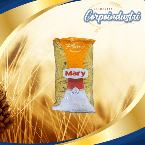 PASTA CORTA MARY TRAD PLUMA 12 UND 500GR - Viveres en Corpoindustri