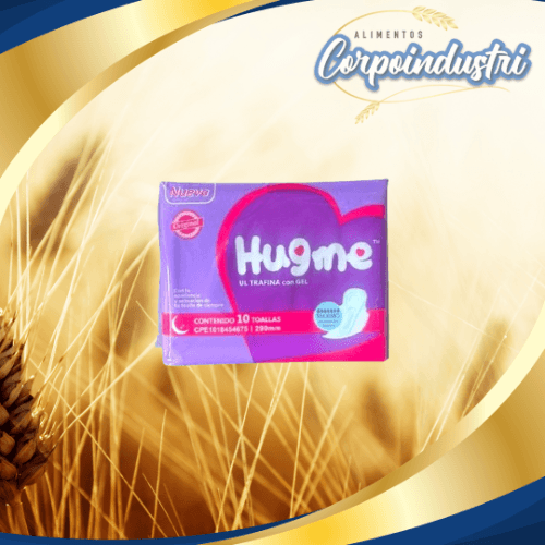 TOALLAS SANITARIA HUGME MORADA 1X30PAQ