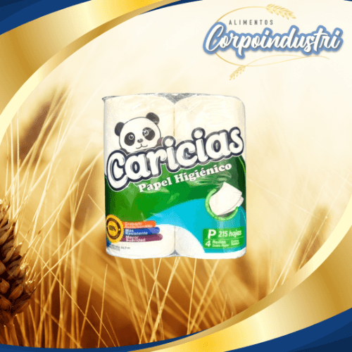 PAPEL HIG CARICIAS 12 PAQ X4 215 HOJAS - Perfumeria en Corpoindustri