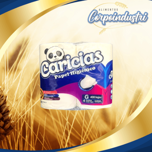 PAPEL HIG CARICIAS 12 PAQ X4 400HOJAS - Perfumeria en Corpoindustri
