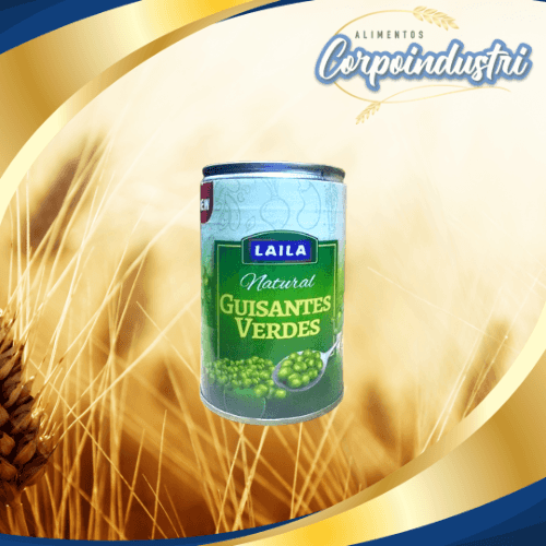 GUISANTES VERDES LAILA 24UND 400GR - Viveres en Corpoindustri