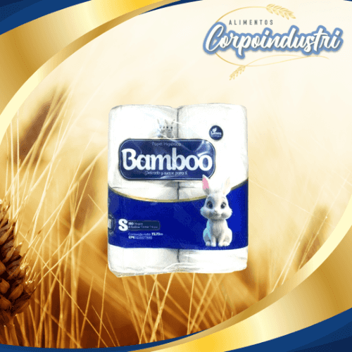 PAPEL HIG BAMBOO 12X4 180HOJAS - Perfumeria en Corpoindustri